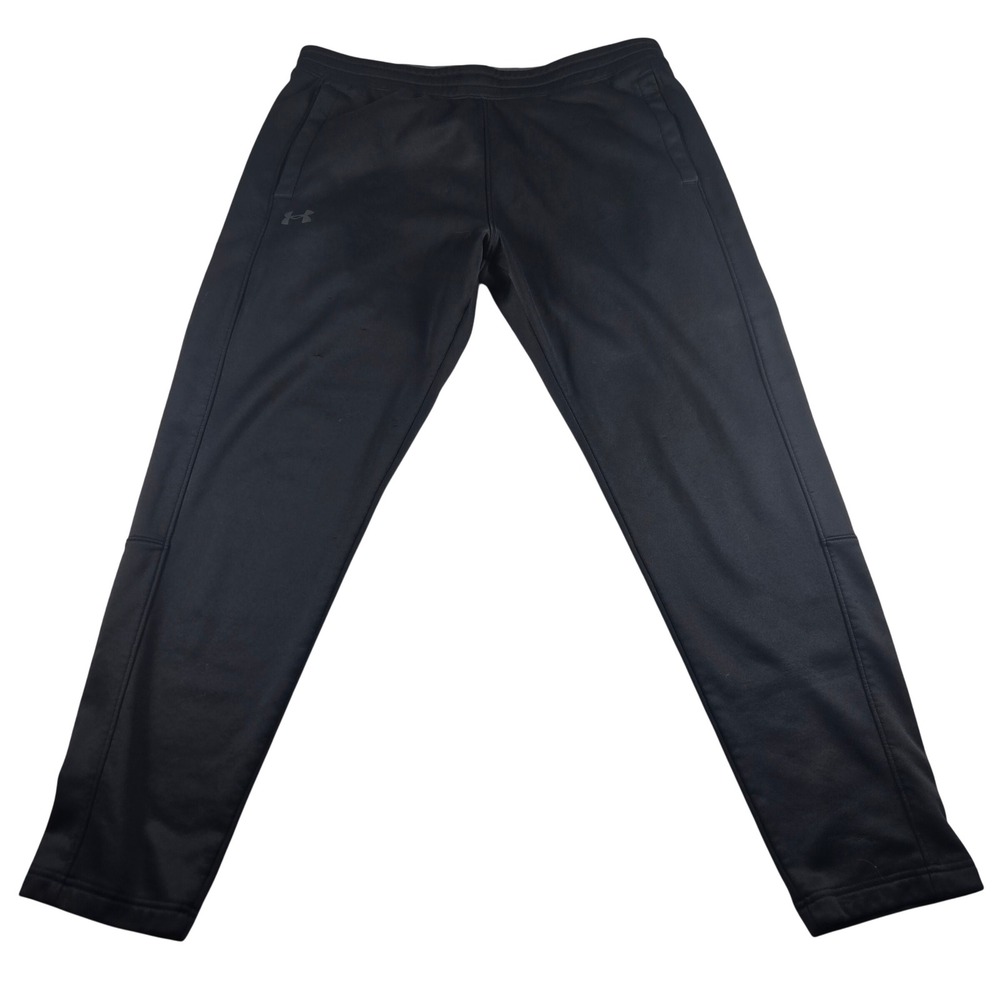 Under Armour Joggers Mens XL Black Loose Fit Fleece Lined Sweatpants Gym Active